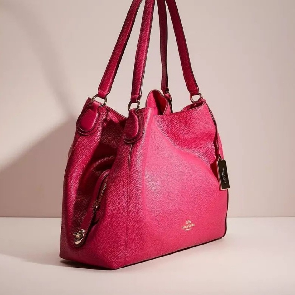 Coach Edie Leather Shoulder Bag 31 - Picture 4 of 16